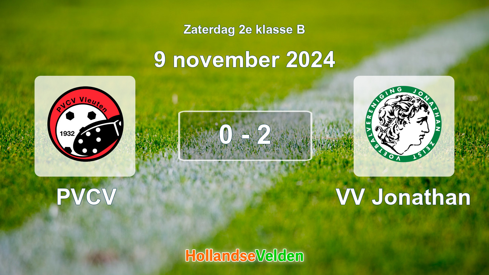Gespeelde wedstrijd: PVCV - VV Jonathan 0 - 2 (9 november 2024)