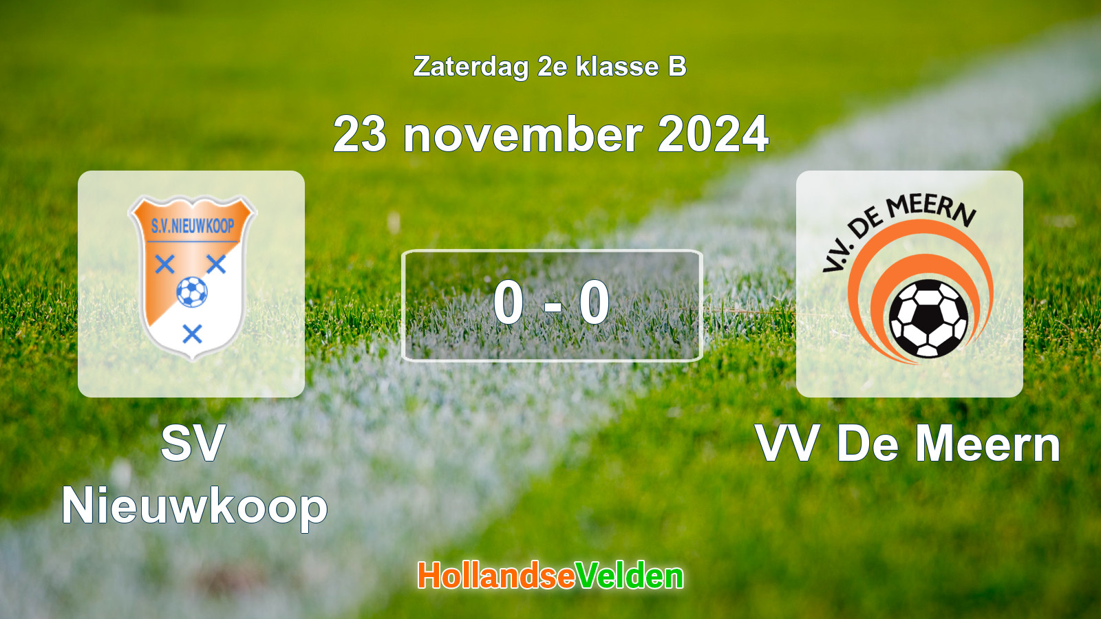 Gespeelde wedstrijd: SV Nieuwkoop - VV De Meern 0 - 0 (23 november 2024)