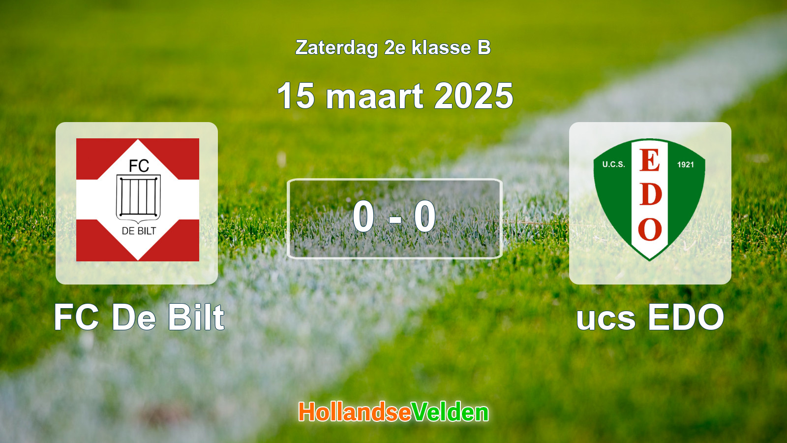 Gespeelde wedstrijd: FC De Bilt - ucs EDO 0 - 0 (15 maart 2025)