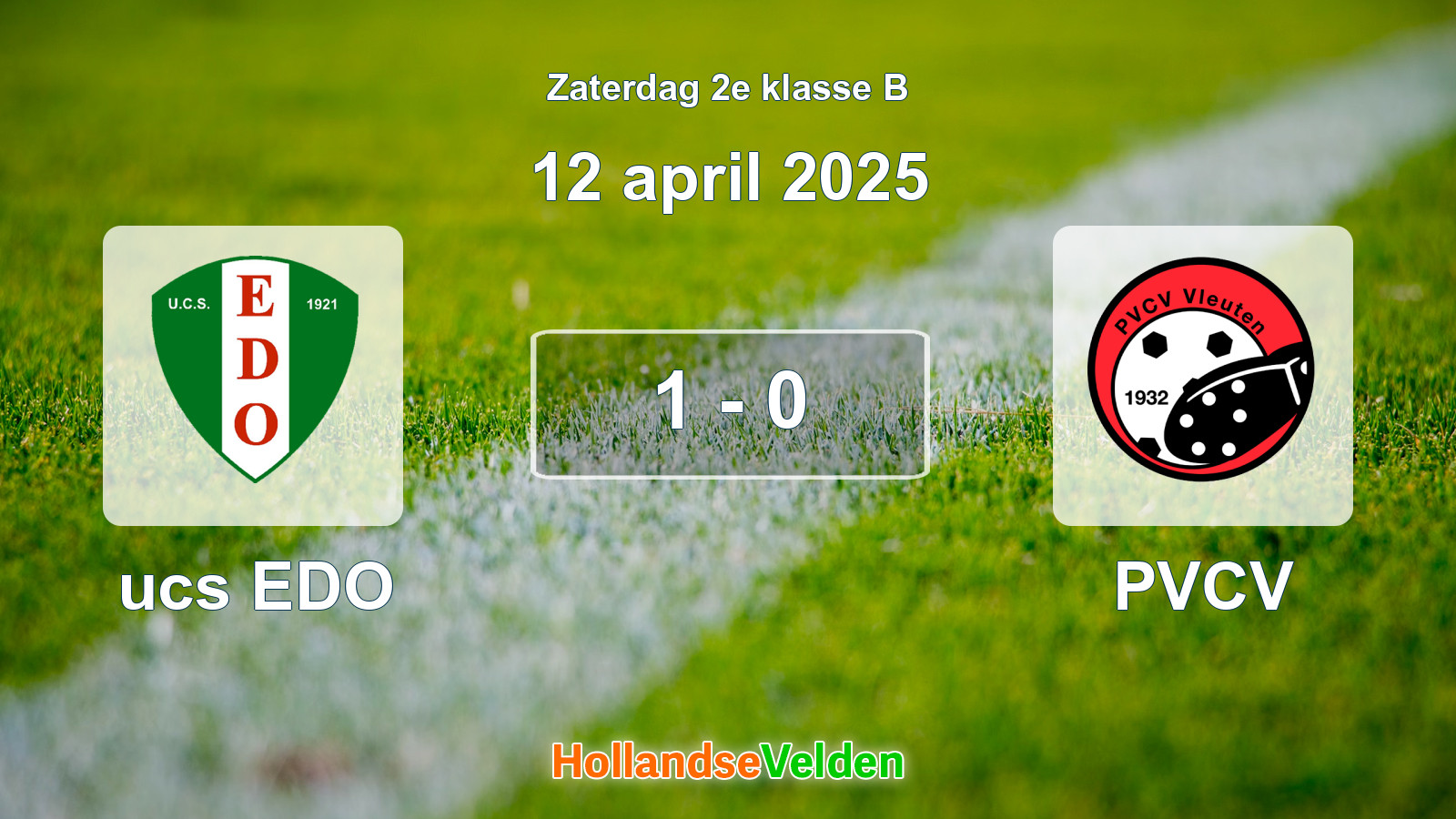 Gespeelde wedstrijd: ucs EDO - PVCV 1 - 0 (12 april 2025)