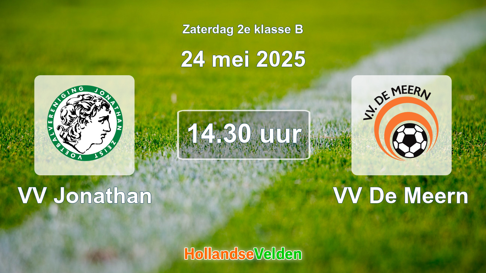 Geplande wedstrijd: VV Jonathan - VV De Meern (24 mei 2025)