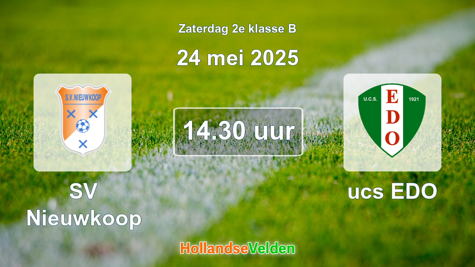 Geplande wedstrijd: SV Nieuwkoop - ucs EDO (24 mei 2025)