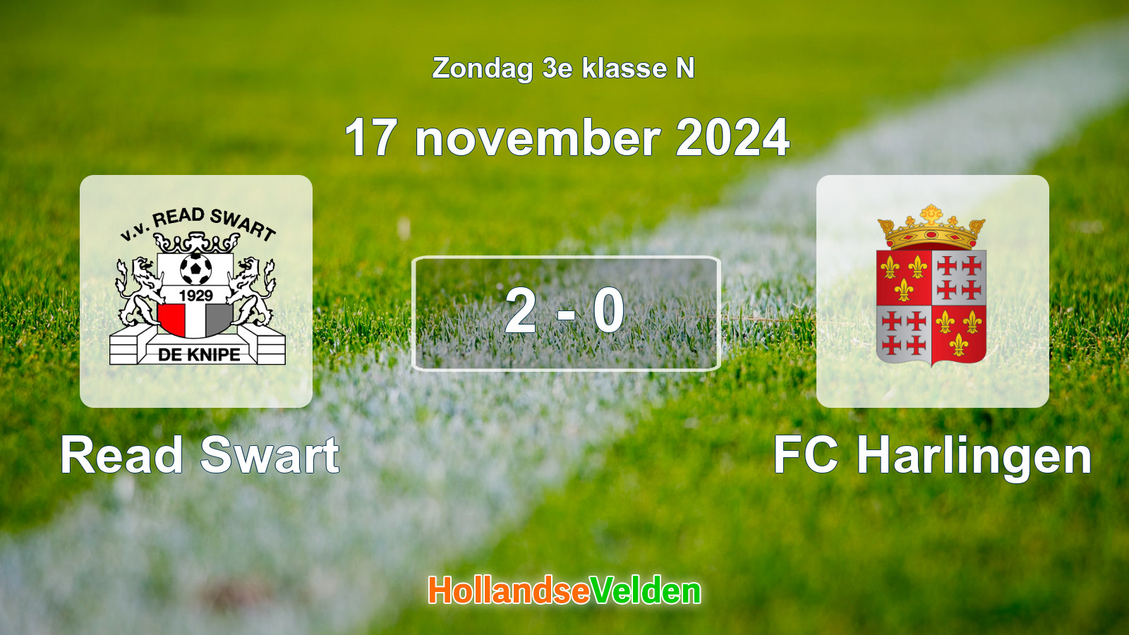 Gespeelde wedstrijd: Read Swart - FC Harlingen 2 - 0 (17 november 2024)