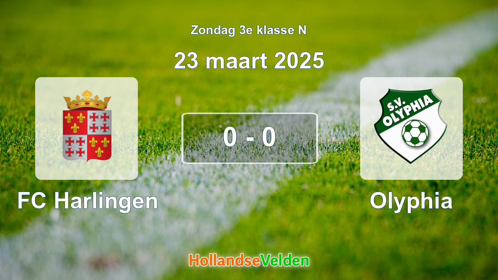 Gespeelde wedstrijd: FC Harlingen - Olyphia 0 - 0 (23 maart 2025)