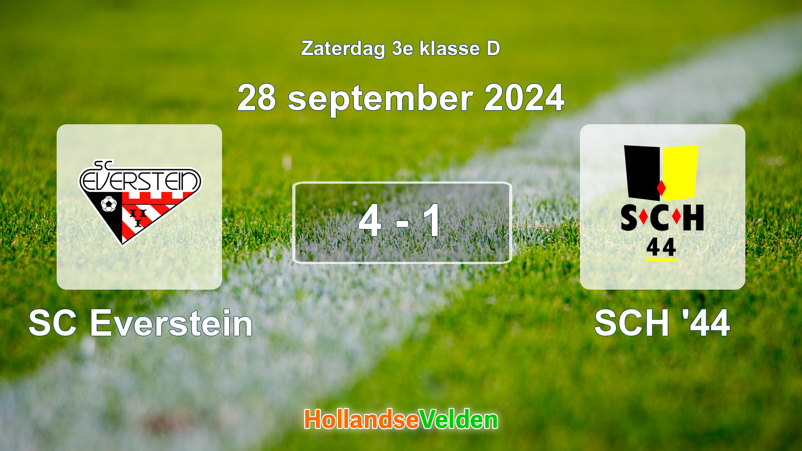 Gespeelde wedstrijd: SC Everstein - SCH '44 4 - 1 (28 september 2024)