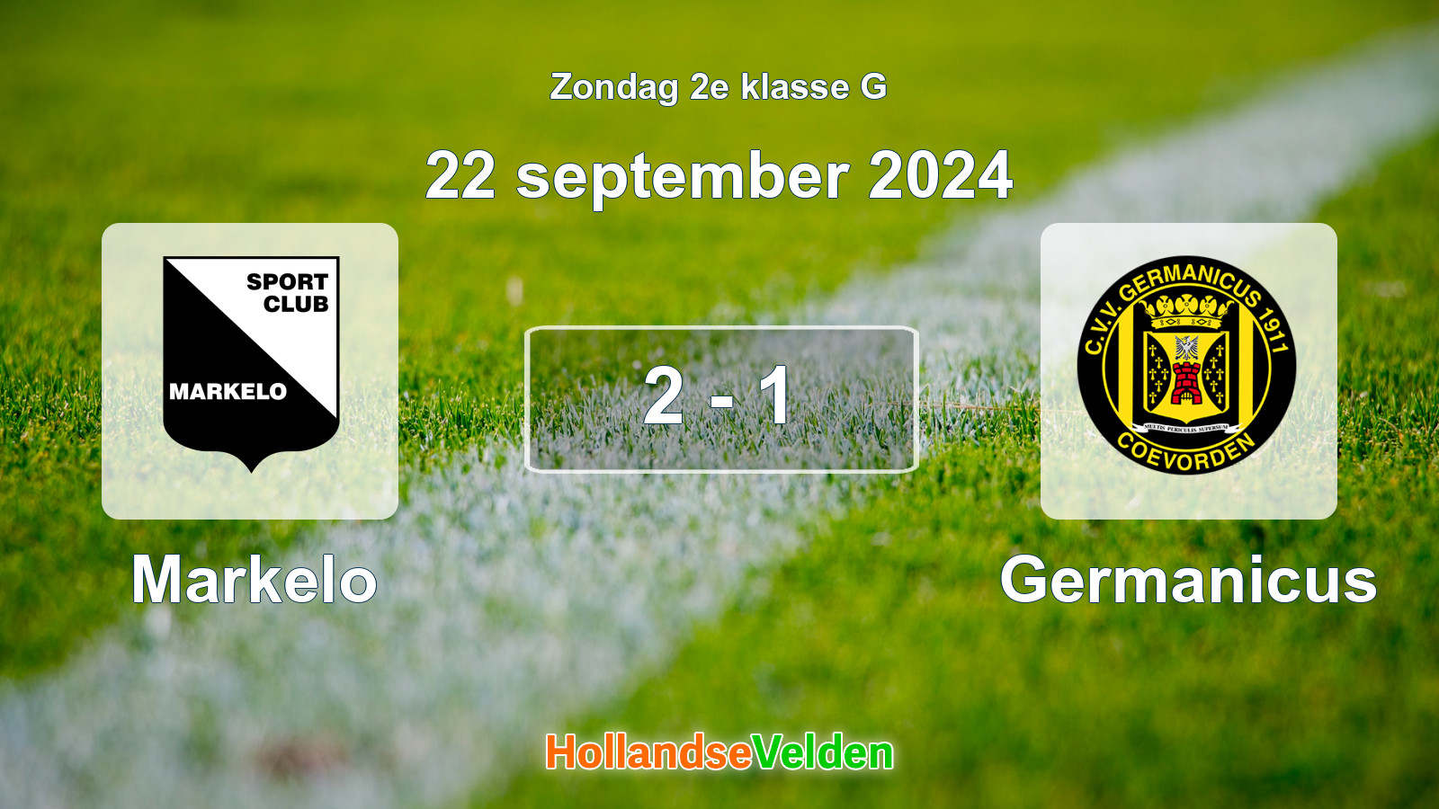 Gespeelde wedstrijd: Markelo - Germanicus 2 - 1 (22 september 2024)