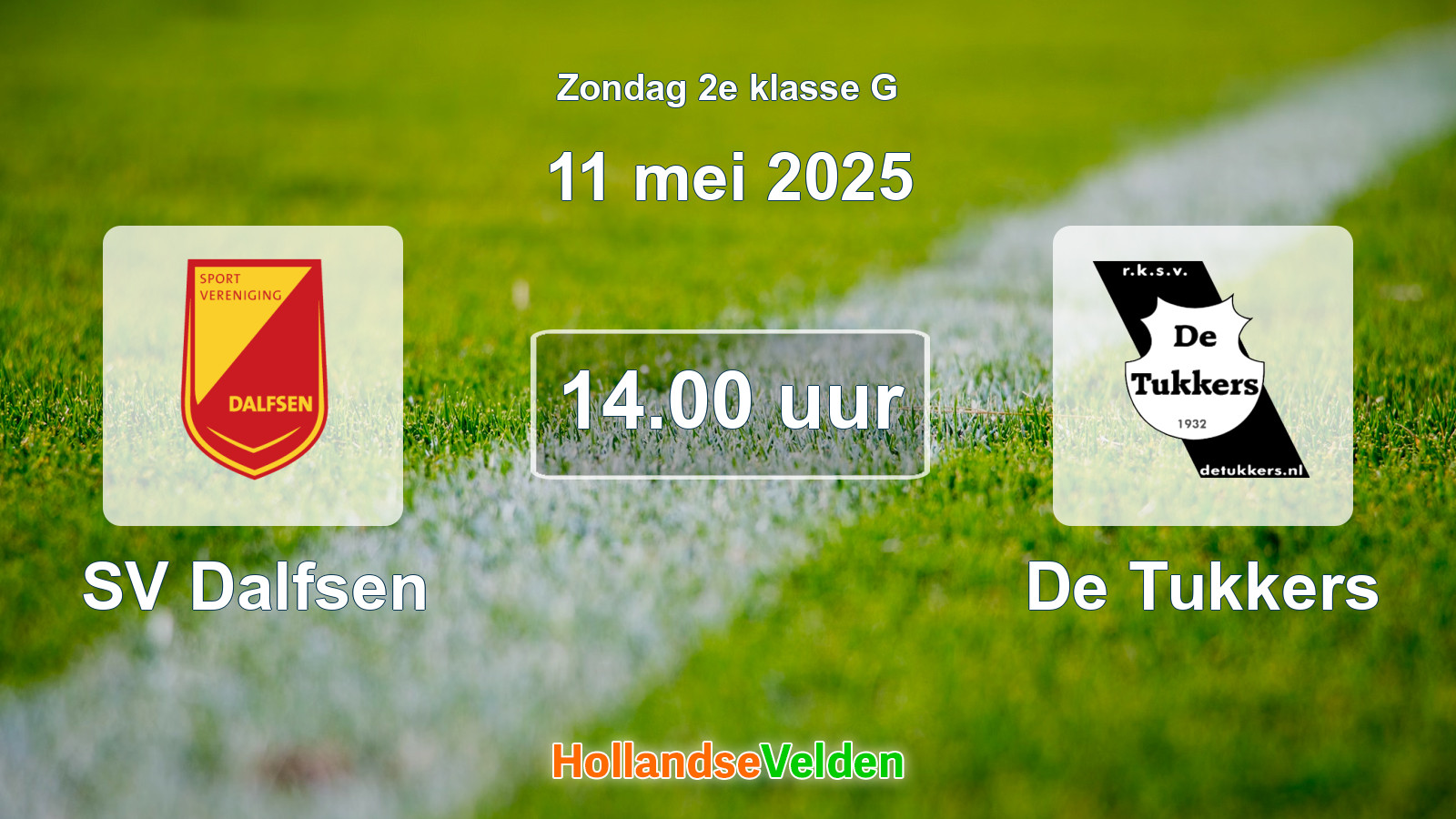 Geplande wedstrijd: SV Dalfsen - De Tukkers (11 mei 2025)
