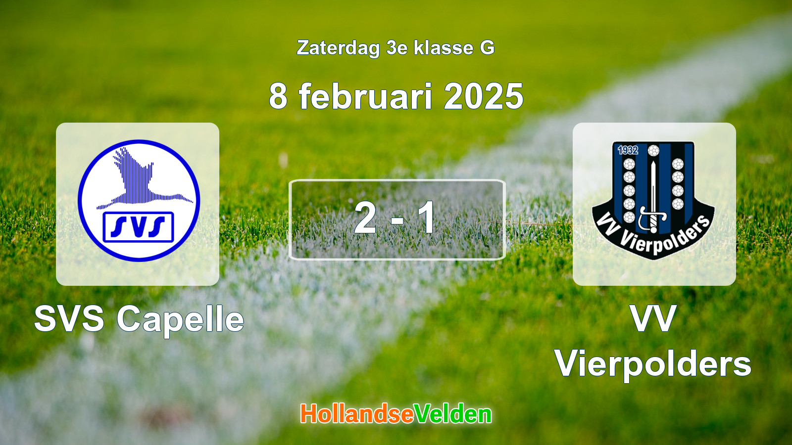 Gespeelde wedstrijd: SVS Capelle - VV Vierpolders 2 - 1 (8 februari 2025)