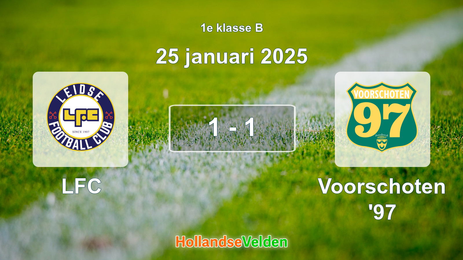 Gespeelde wedstrijd: LFC - Voorschoten '97 1 - 1 (25 januari 2025)