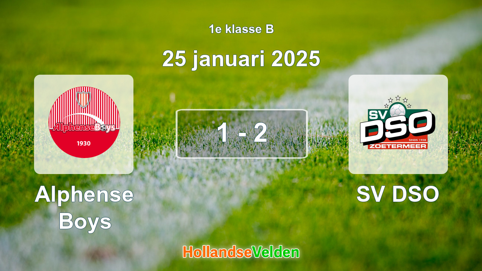 Gespeelde wedstrijd: Alphense Boys - SV DSO 1 - 2 (25 januari 2025)