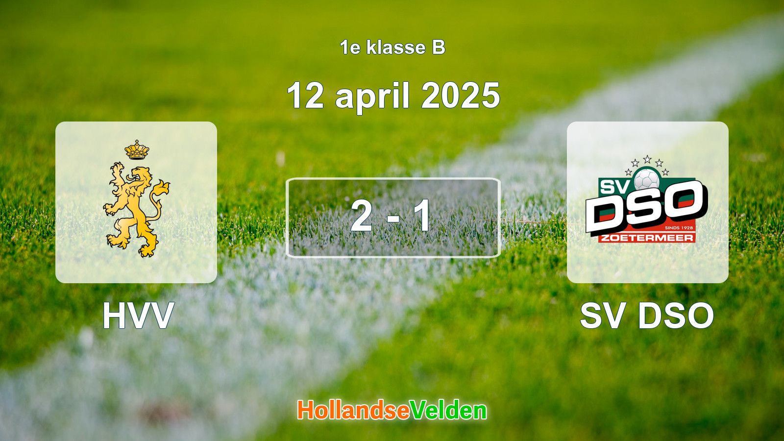 Gespeelde wedstrijd: HVV - SV DSO 2 - 1 (12 april 2025)