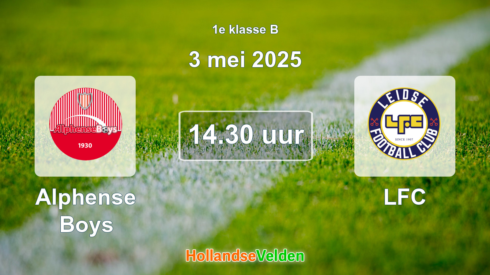 Geplande wedstrijd: Alphense Boys - LFC (3 mei 2025)