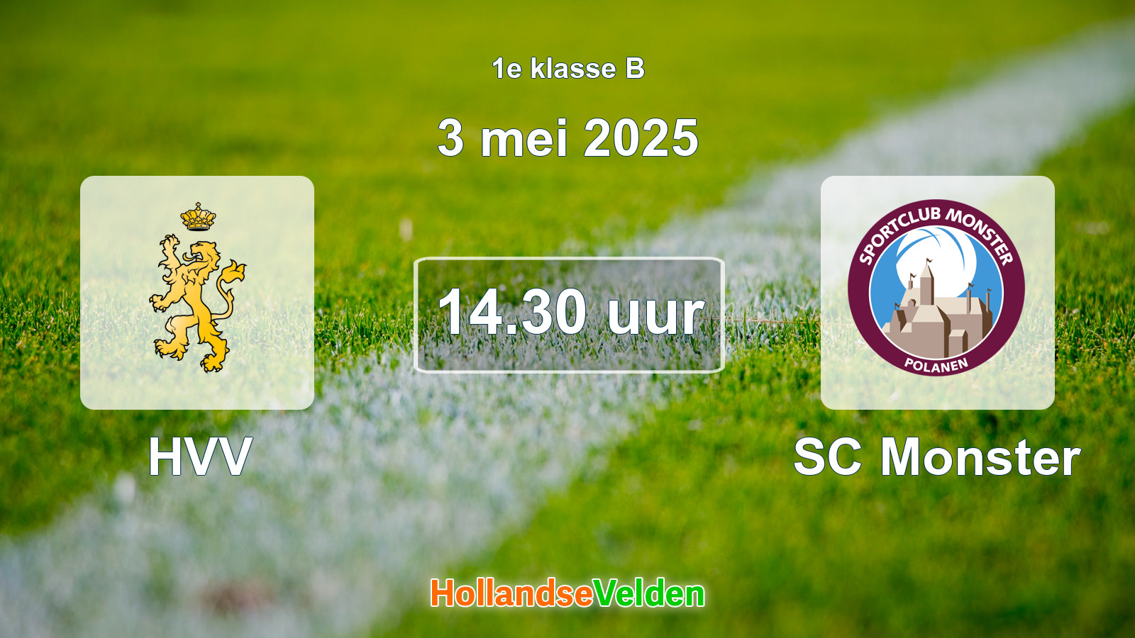 Geplande wedstrijd: HVV - SC Monster (3 mei 2025)