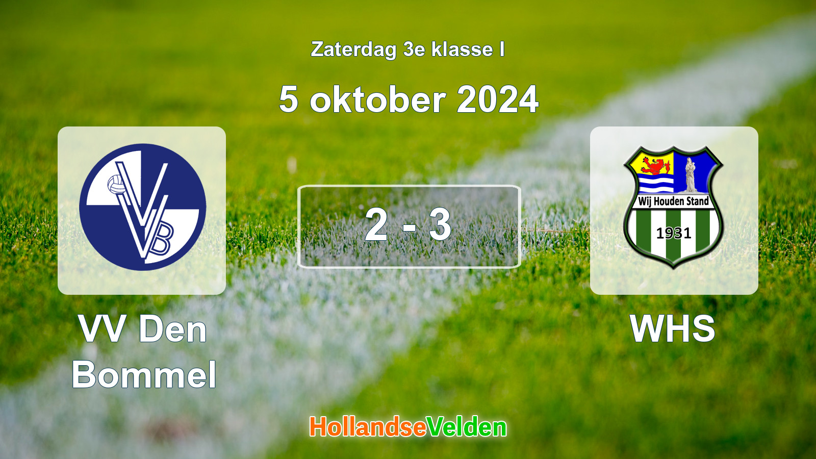 Gespeelde wedstrijd: VV Den Bommel - WHS 2 - 3 (5 oktober 2024)