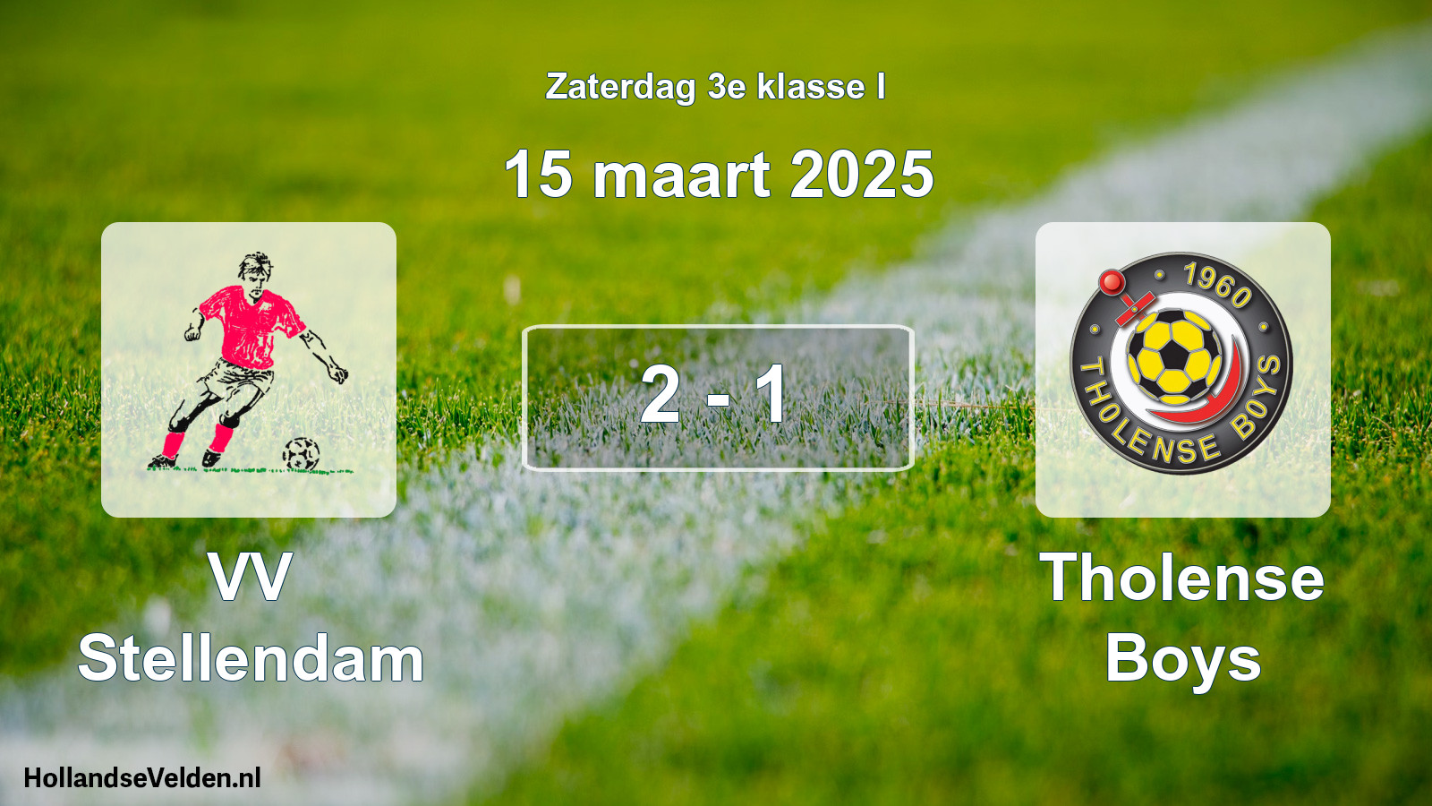 Gespeelde wedstrijd: VV Stellendam - Tholense Boys 2 - 1 (15 maart 2025)