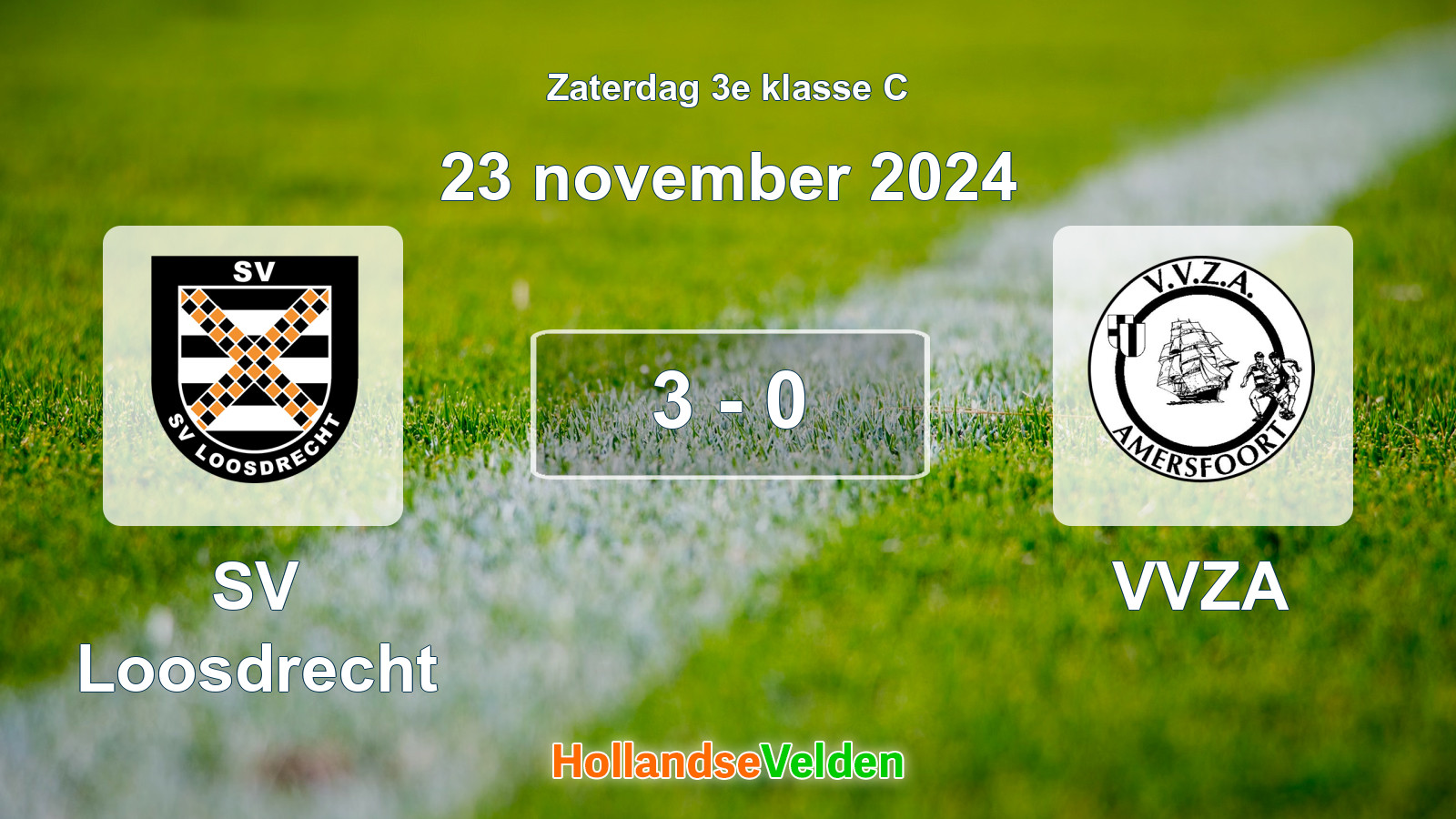 Gespeelde wedstrijd: SV Loosdrecht - VVZA 3 - 0 (23 november 2024)