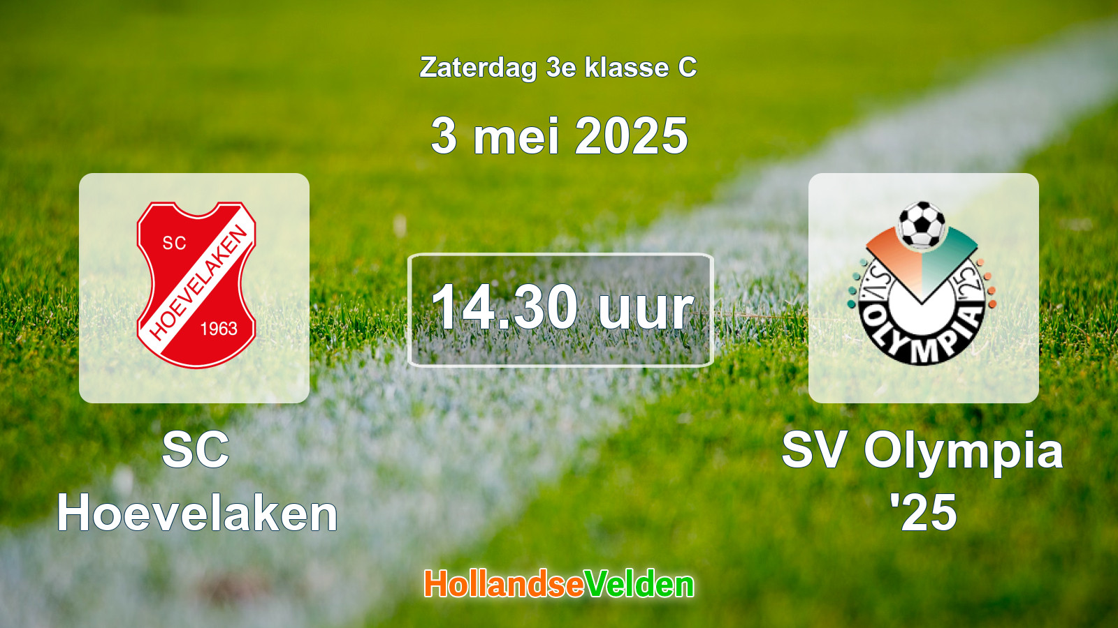 Geplande wedstrijd: SC Hoevelaken - SV Olympia '25 (3 mei 2025)