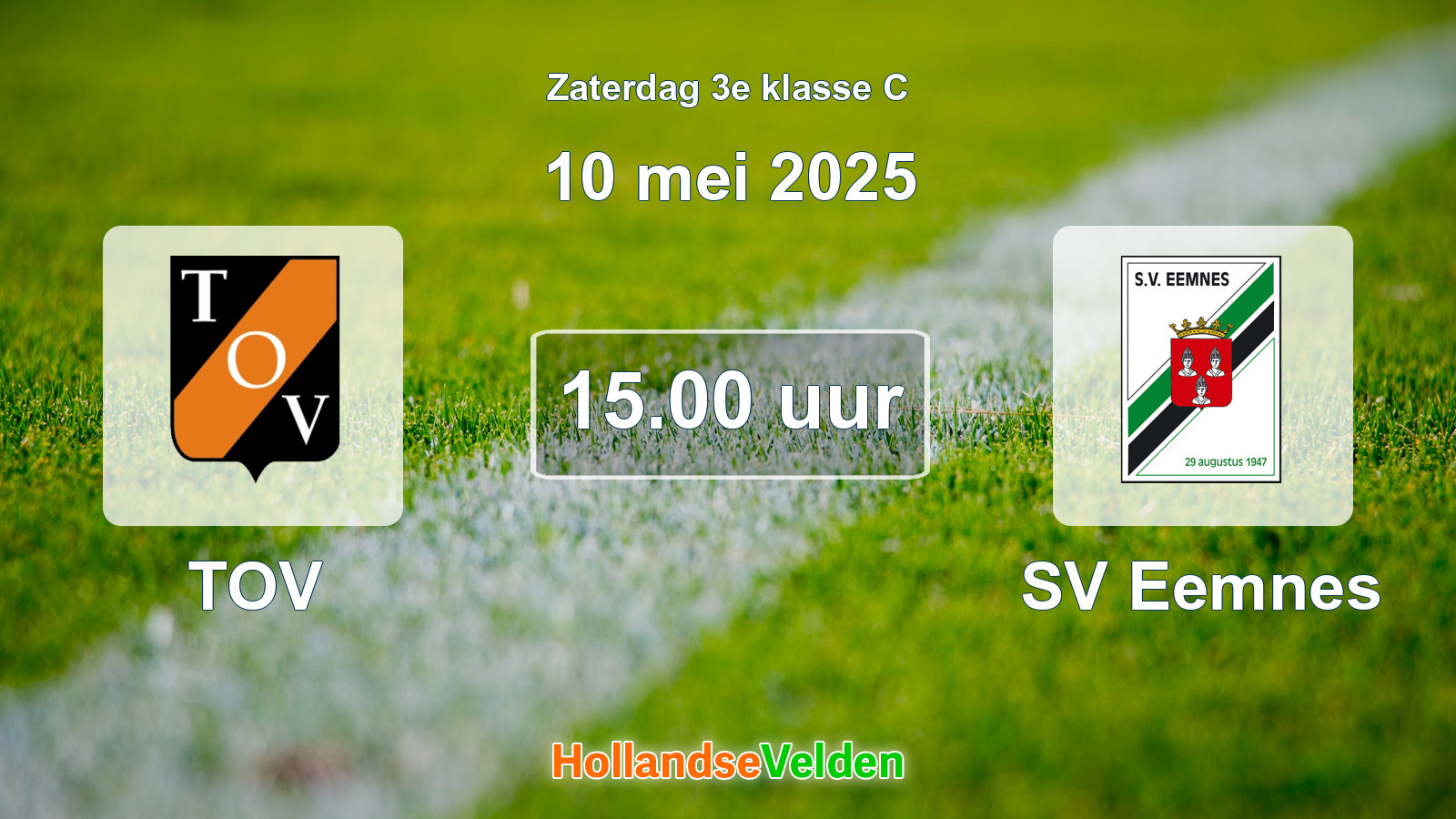 Geplande wedstrijd: TOV - SV Eemnes (10 mei 2025)