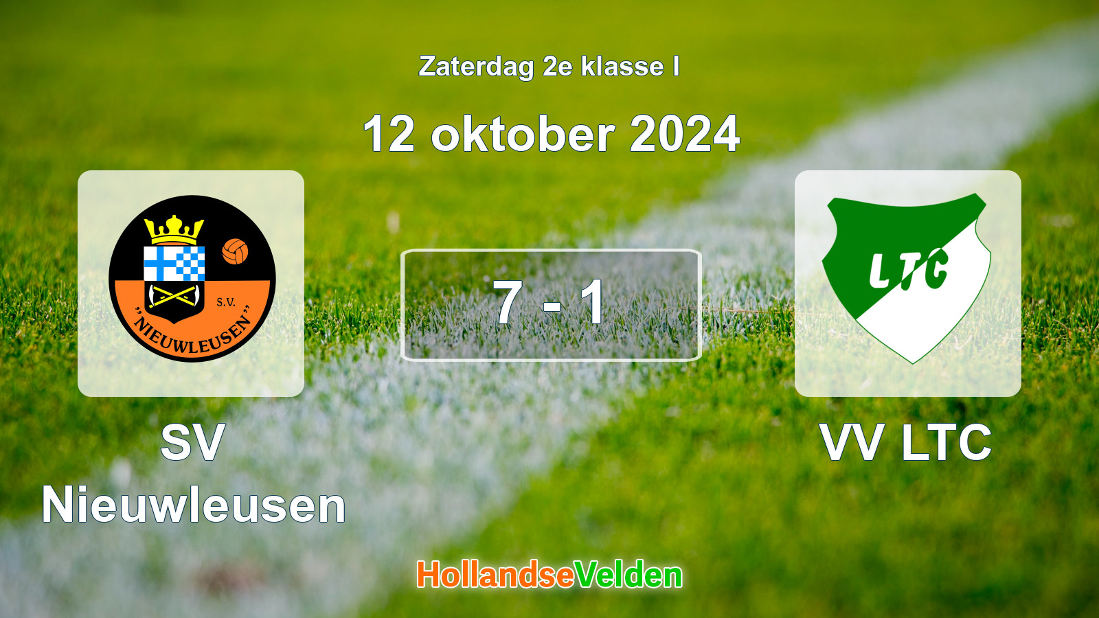 Gespeelde wedstrijd: SV Nieuwleusen - VV LTC 7 - 1 (12 oktober 2024)