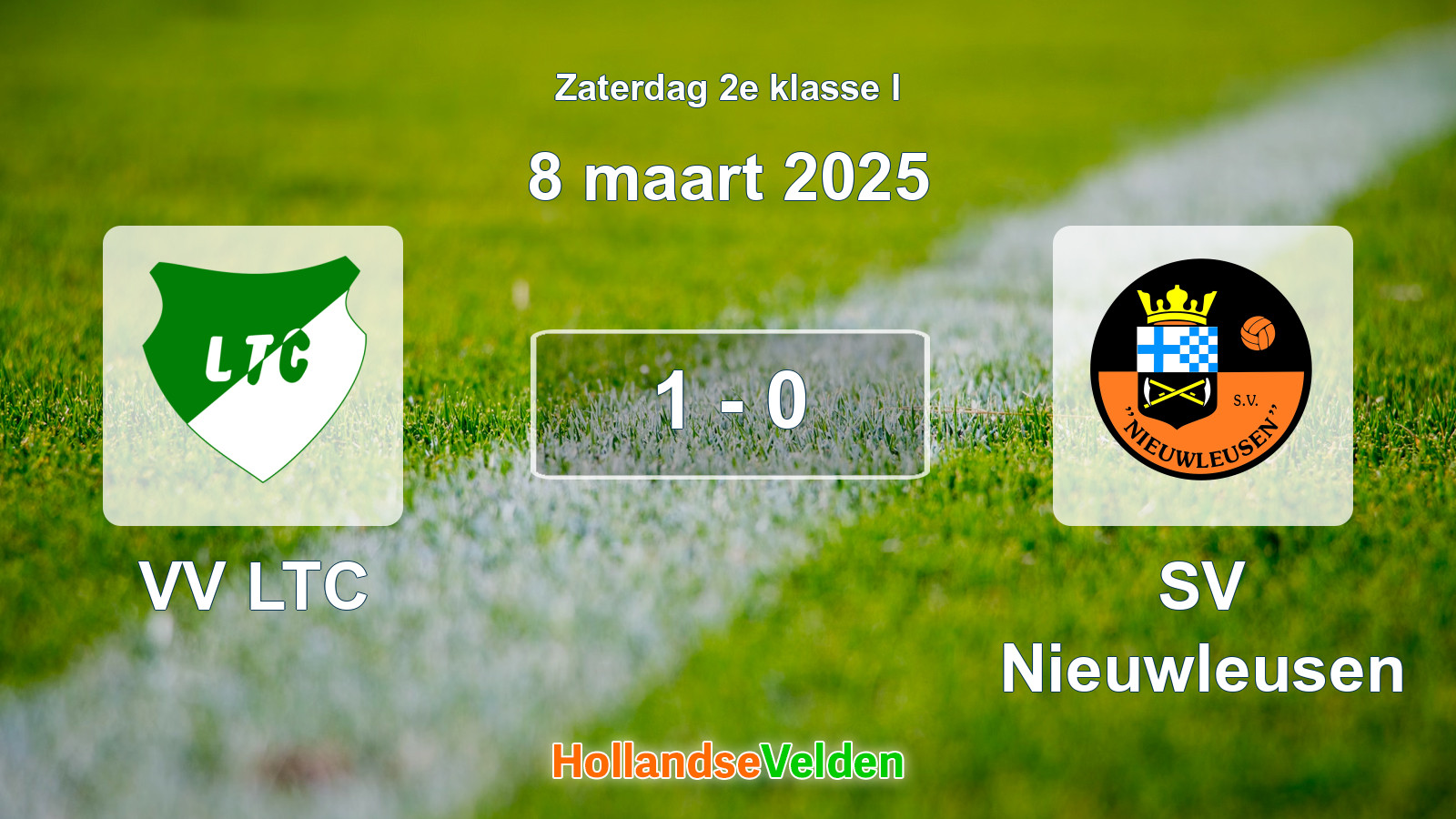 Gespeelde wedstrijd: VV LTC - SV Nieuwleusen 1 - 0 (8 maart 2025)