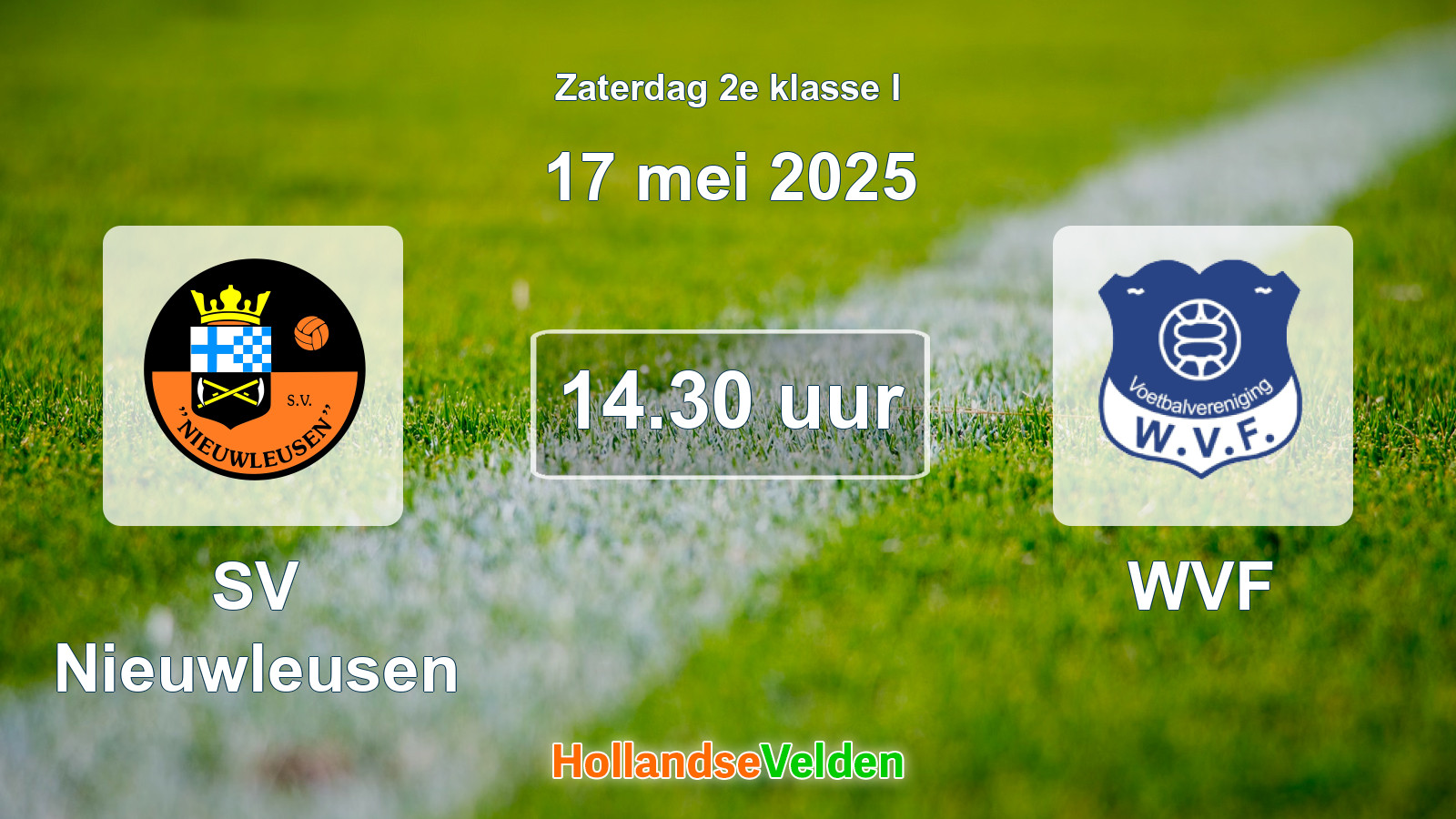 Geplande wedstrijd: SV Nieuwleusen - WVF (17 mei 2025)
