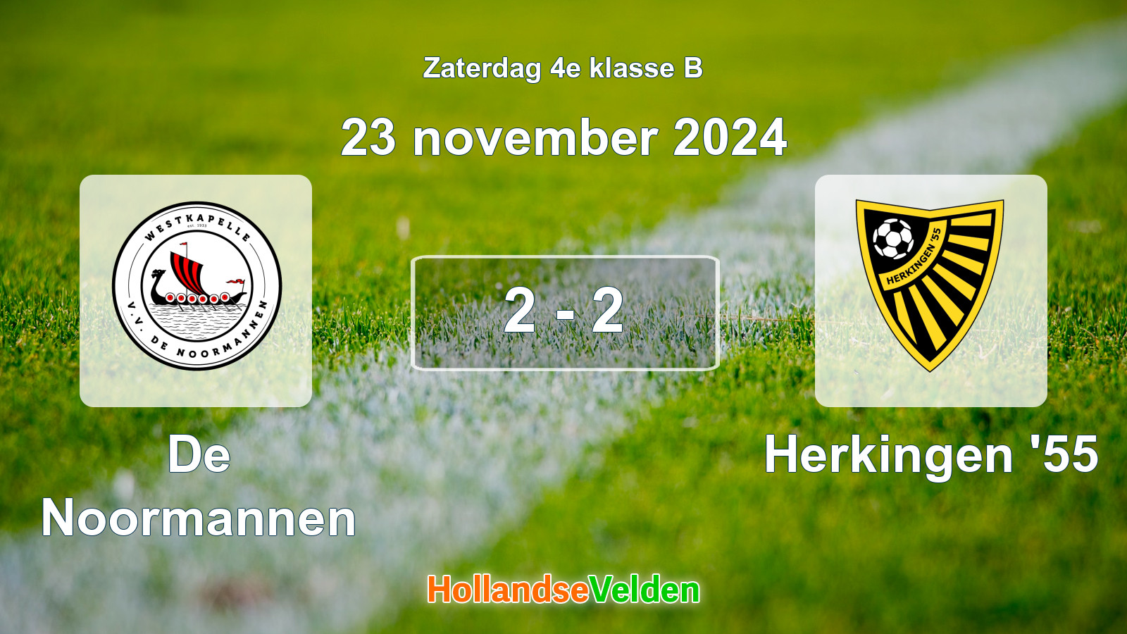 Gespeelde wedstrijd: De Noormannen - Herkingen '55 2 - 2 (23 november 2024)