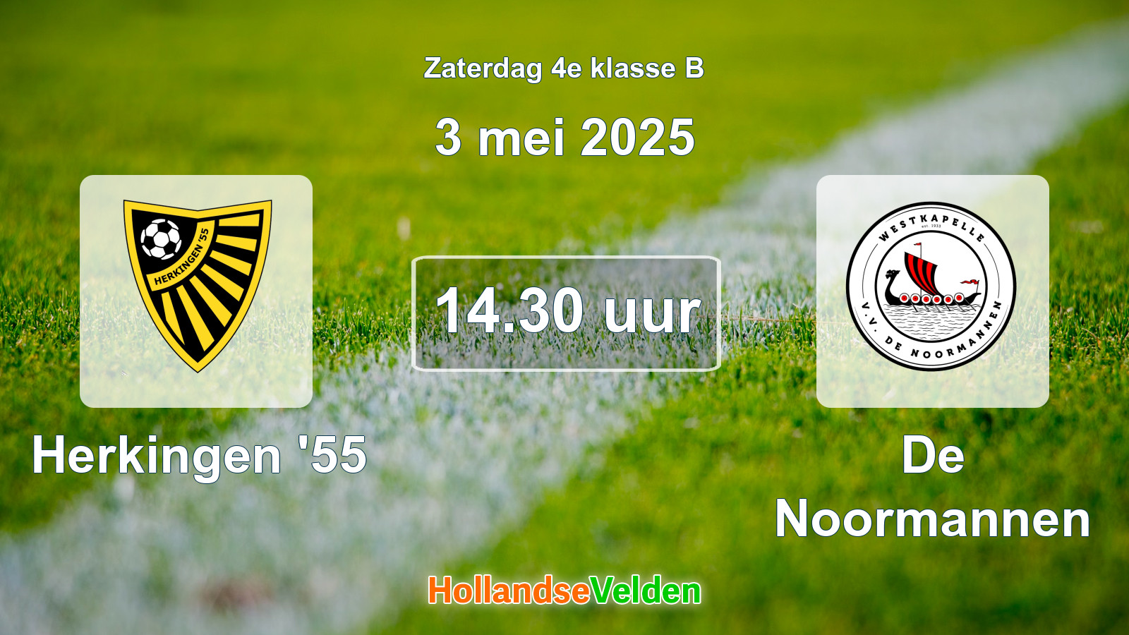 Geplande wedstrijd: Herkingen '55 - De Noormannen (3 mei 2025)