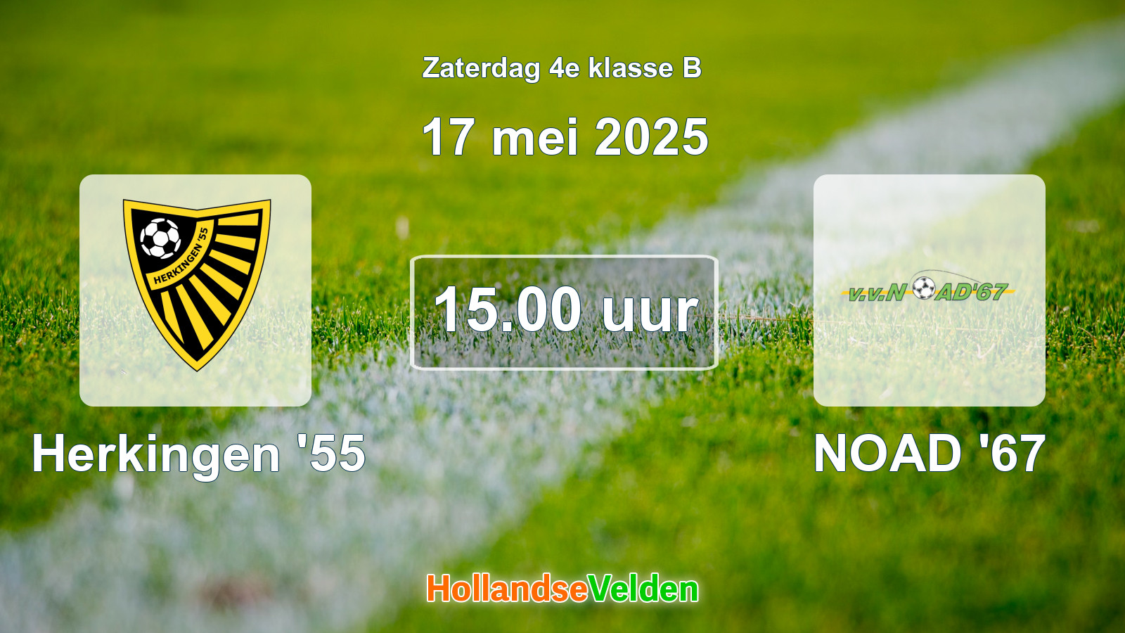 Geplande wedstrijd: Herkingen '55 - NOAD '67 (17 mei 2025)
