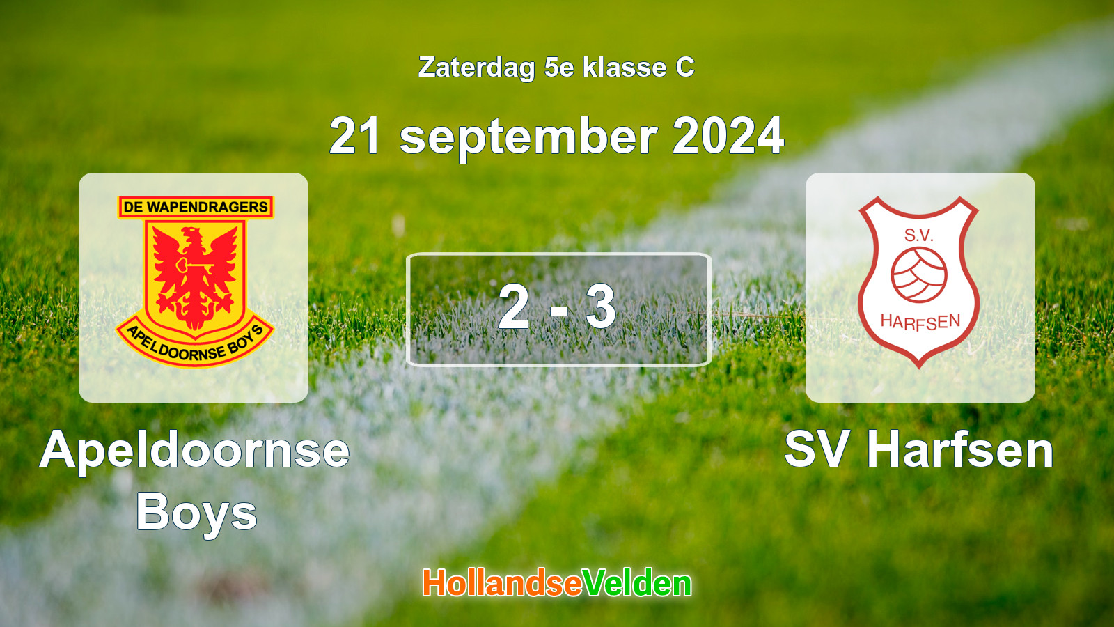 Gespeelde wedstrijd: Apeldoornse Boys - SV Harfsen 2 - 3 (21 september 2024)