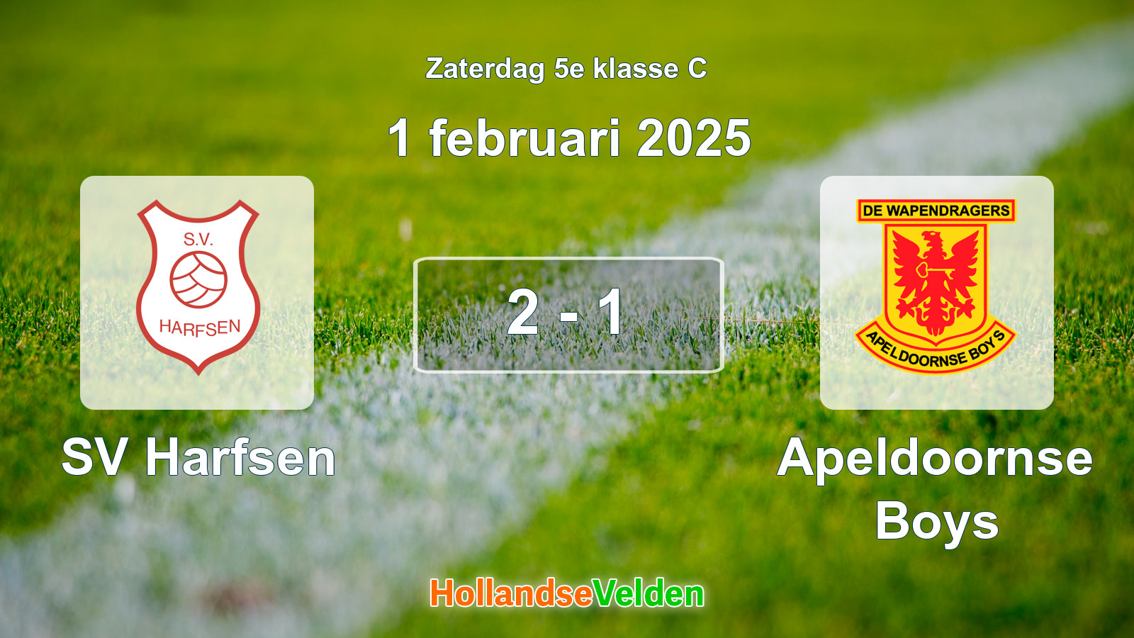 Gespeelde wedstrijd: SV Harfsen - Apeldoornse Boys 2 - 1 (1 februari 2025)