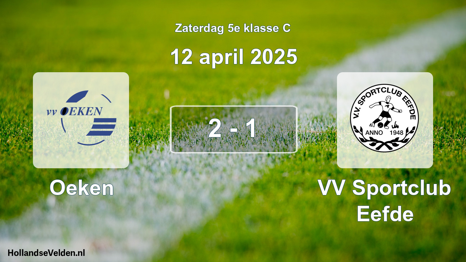 Gespeelde wedstrijd: Oeken - VV Sportclub Eefde 2 - 1 (12 april 2025)