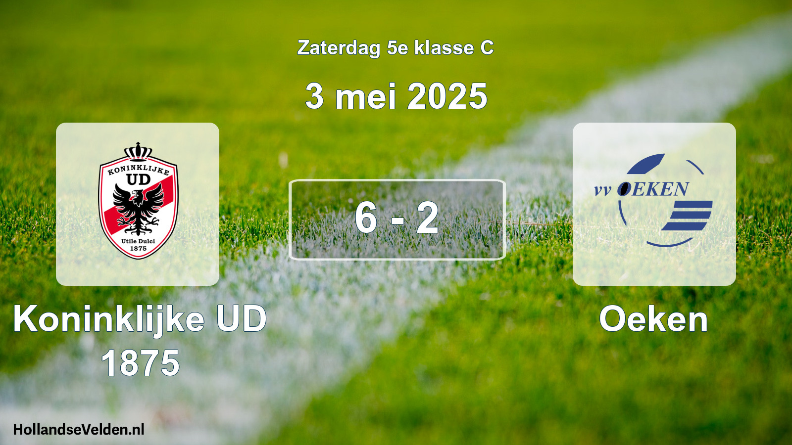 Gespeelde wedstrijd: Koninklijke UD 1875 - Oeken 6 - 2 (3 mei 2025)
