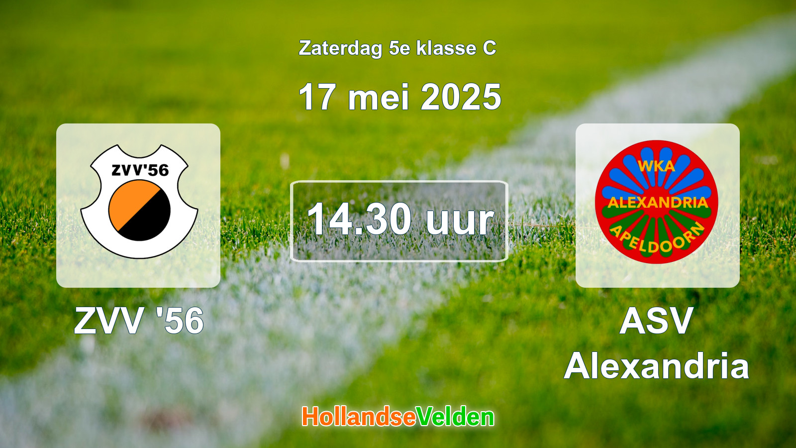 Geplande wedstrijd: ZVV '56 - ASV Alexandria (17 mei 2025)