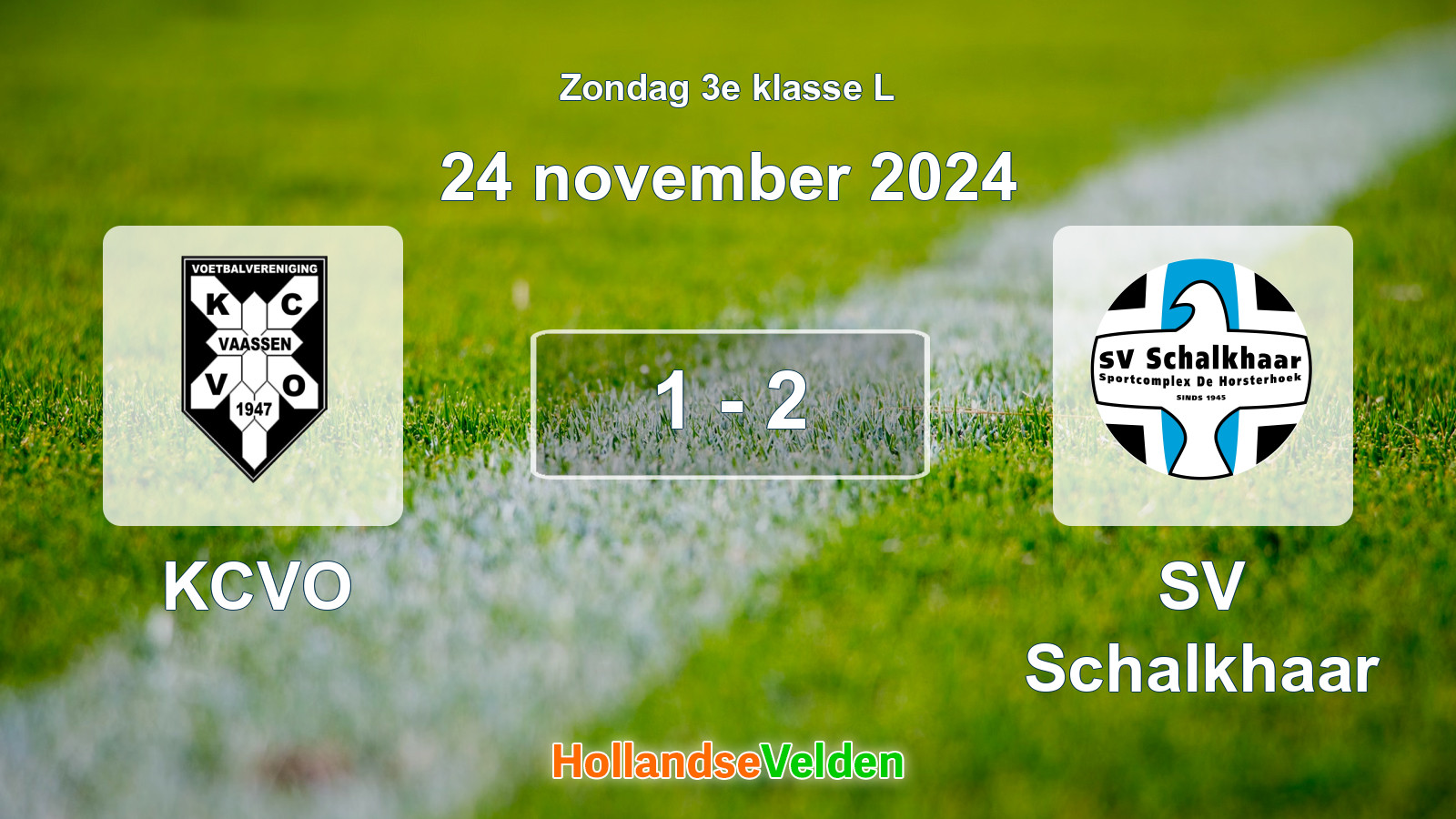 Gespeelde wedstrijd: KCVO - SV Schalkhaar 1 - 2 (24 november 2024)