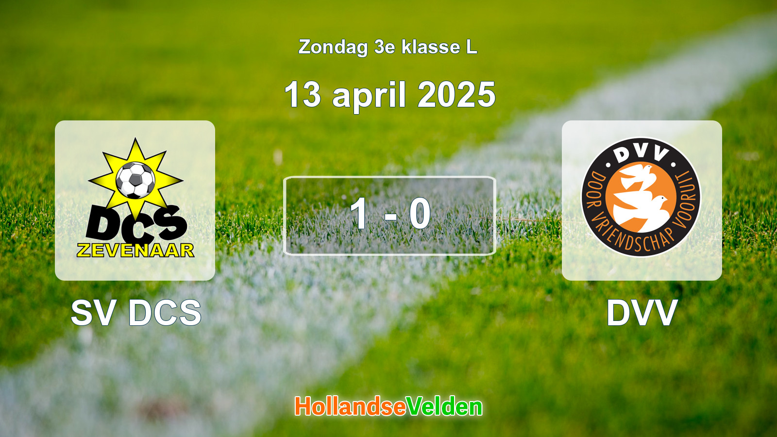Gespeelde wedstrijd: SV DCS - DVV 1 - 0 (13 april 2025)