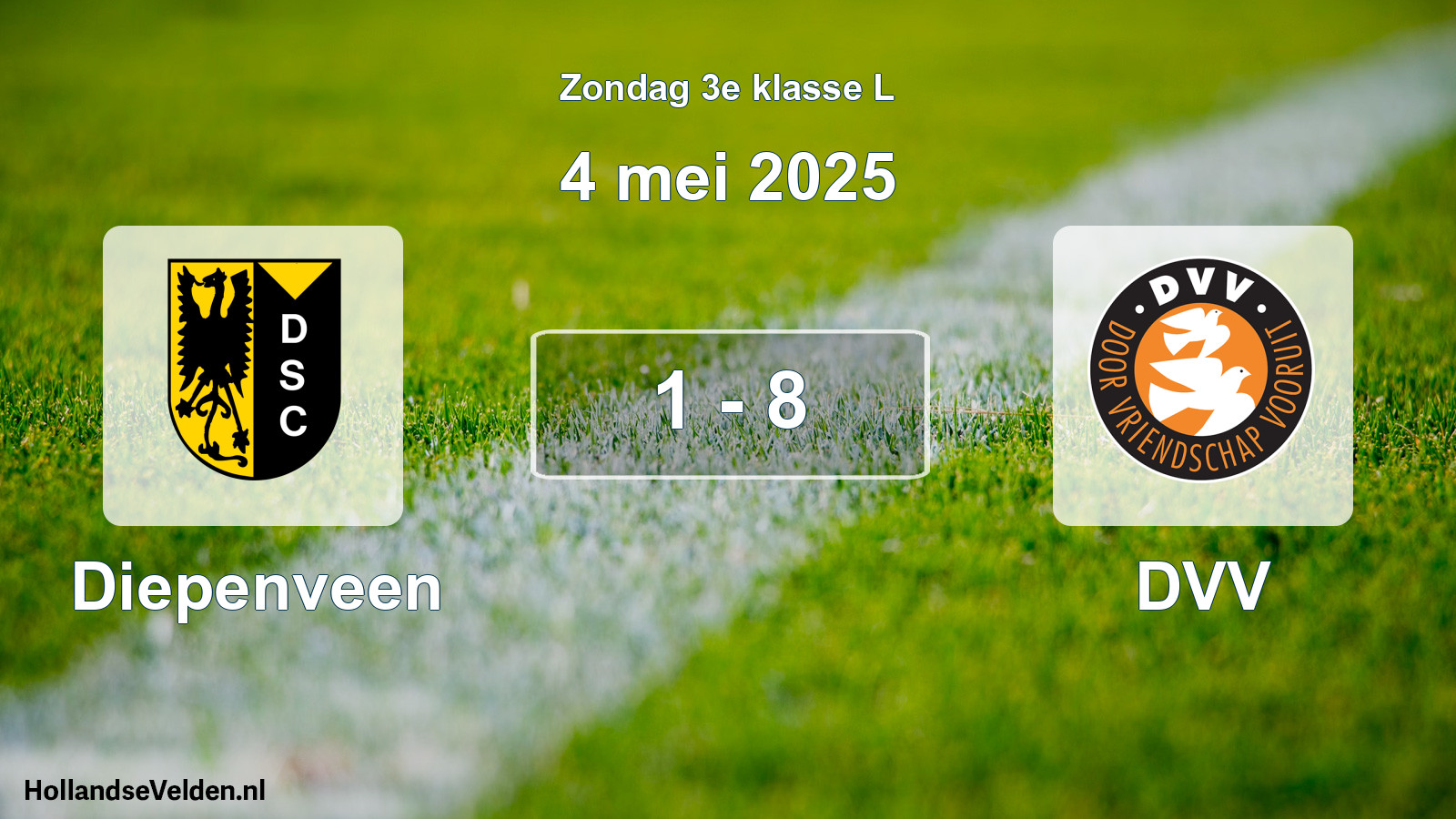 Gespeelde wedstrijd: Diepenveen - DVV 1 - 8 (4 mei 2025)