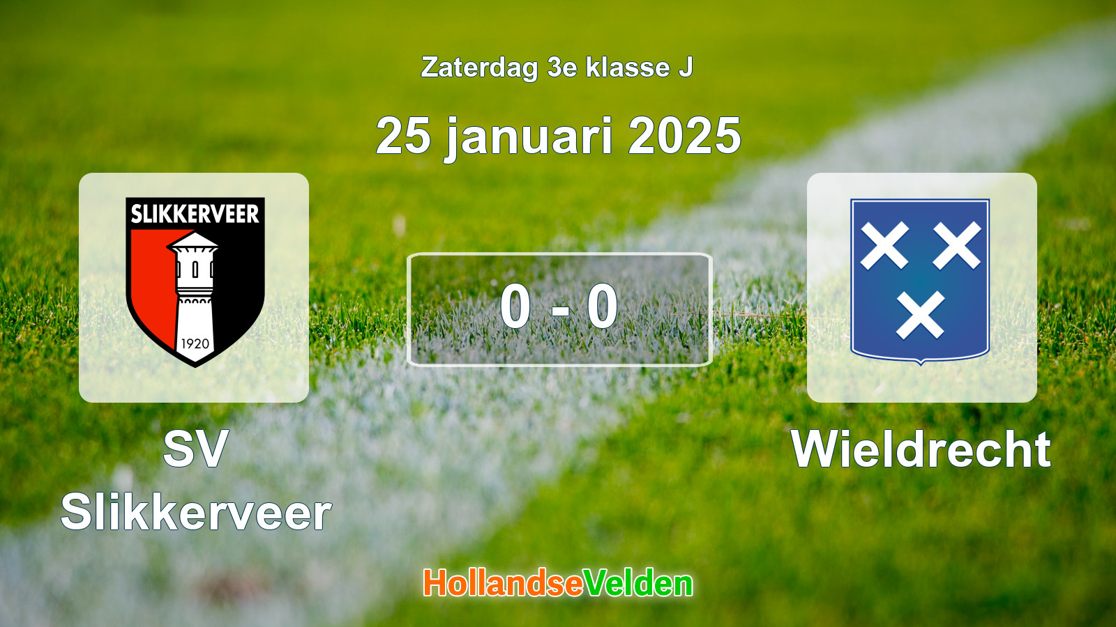 Gespeelde wedstrijd: SV Slikkerveer - Wieldrecht 0 - 0 (25 januari 2025)