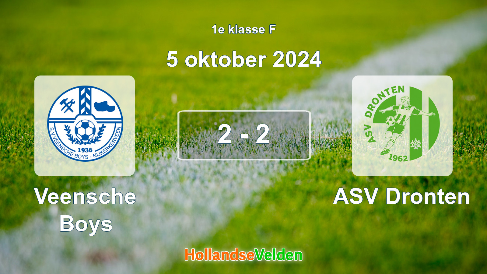 Gespeelde wedstrijd: Veensche Boys - ASV Dronten 2 - 2 (5 oktober 2024)