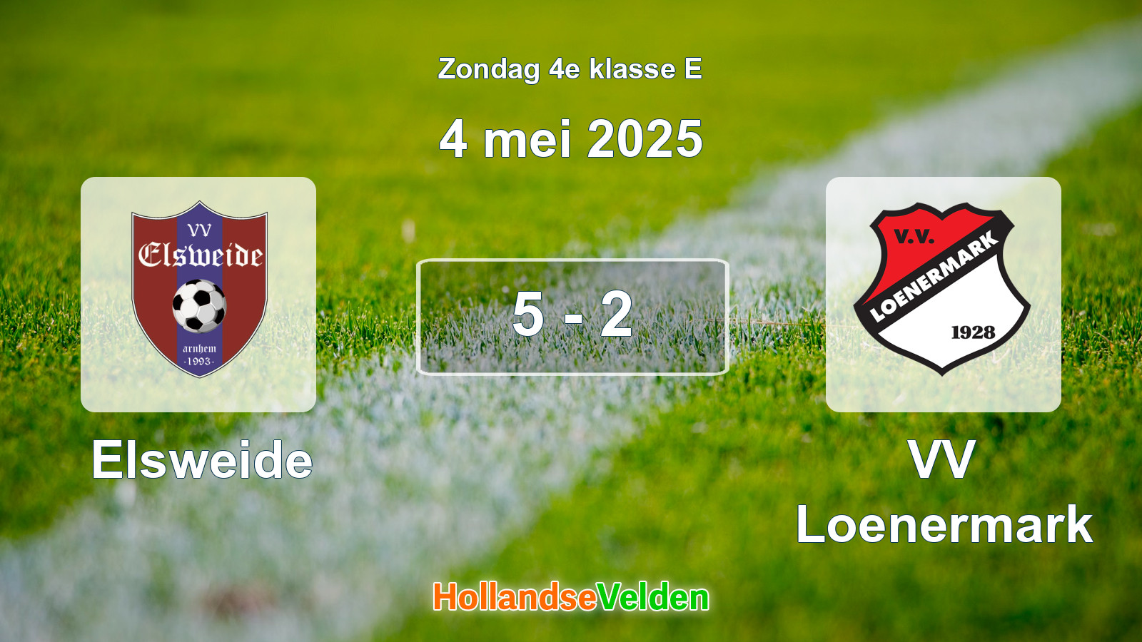Gespeelde wedstrijd: Elsweide - VV Loenermark 5 - 2 (4 mei 2025)