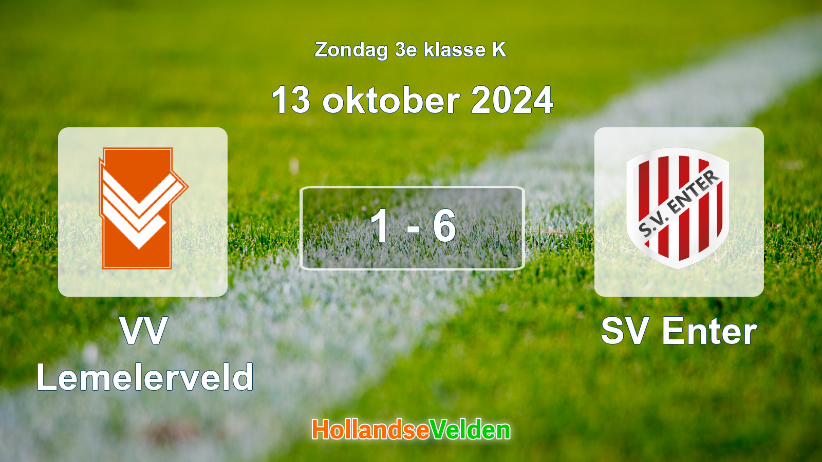 Gespeelde wedstrijd: VV Lemelerveld - SV Enter 1 - 6 (13 oktober 2024)