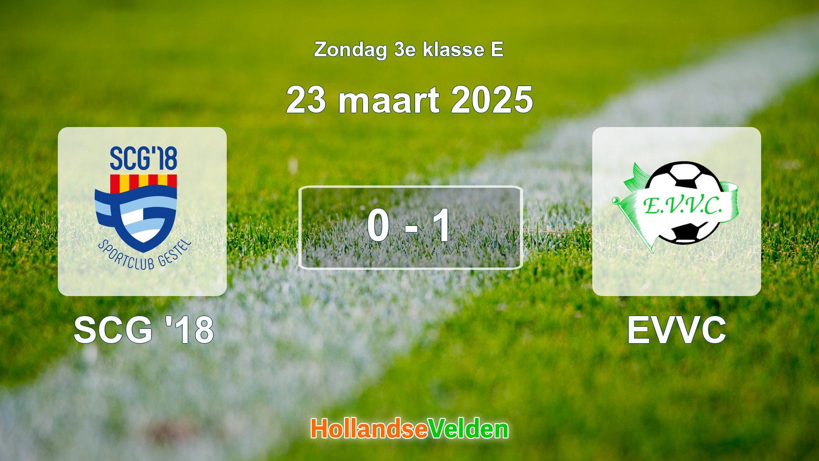 Gespeelde wedstrijd: SCG '18 - EVVC 0 - 1 (23 maart 2025)
