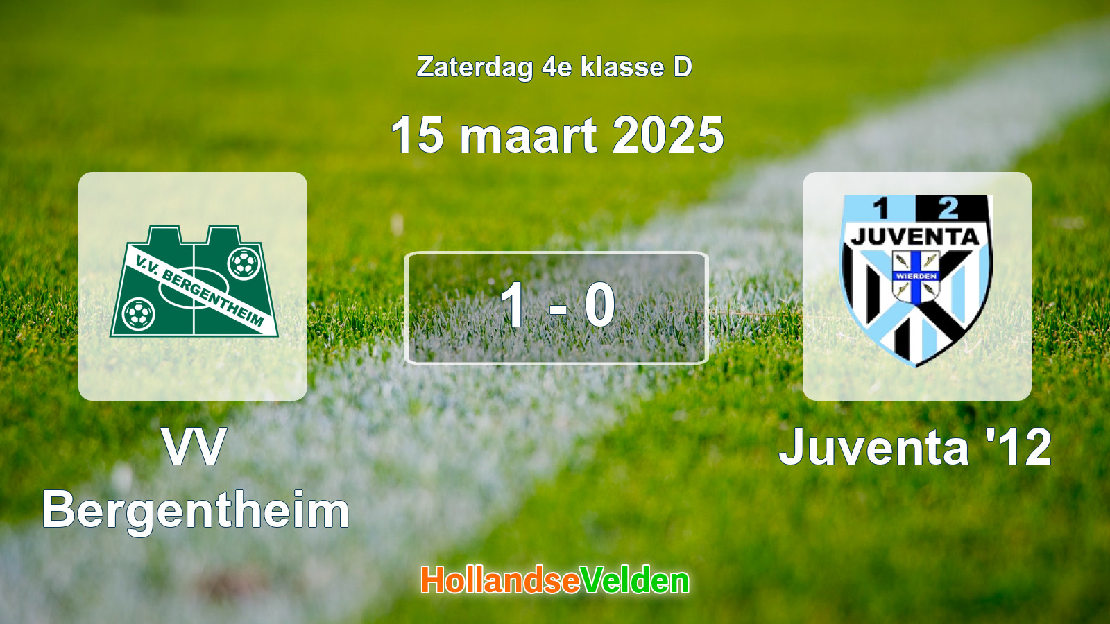 Gespeelde wedstrijd: VV Bergentheim - Juventa '12 1 - 0 (15 maart 2025)