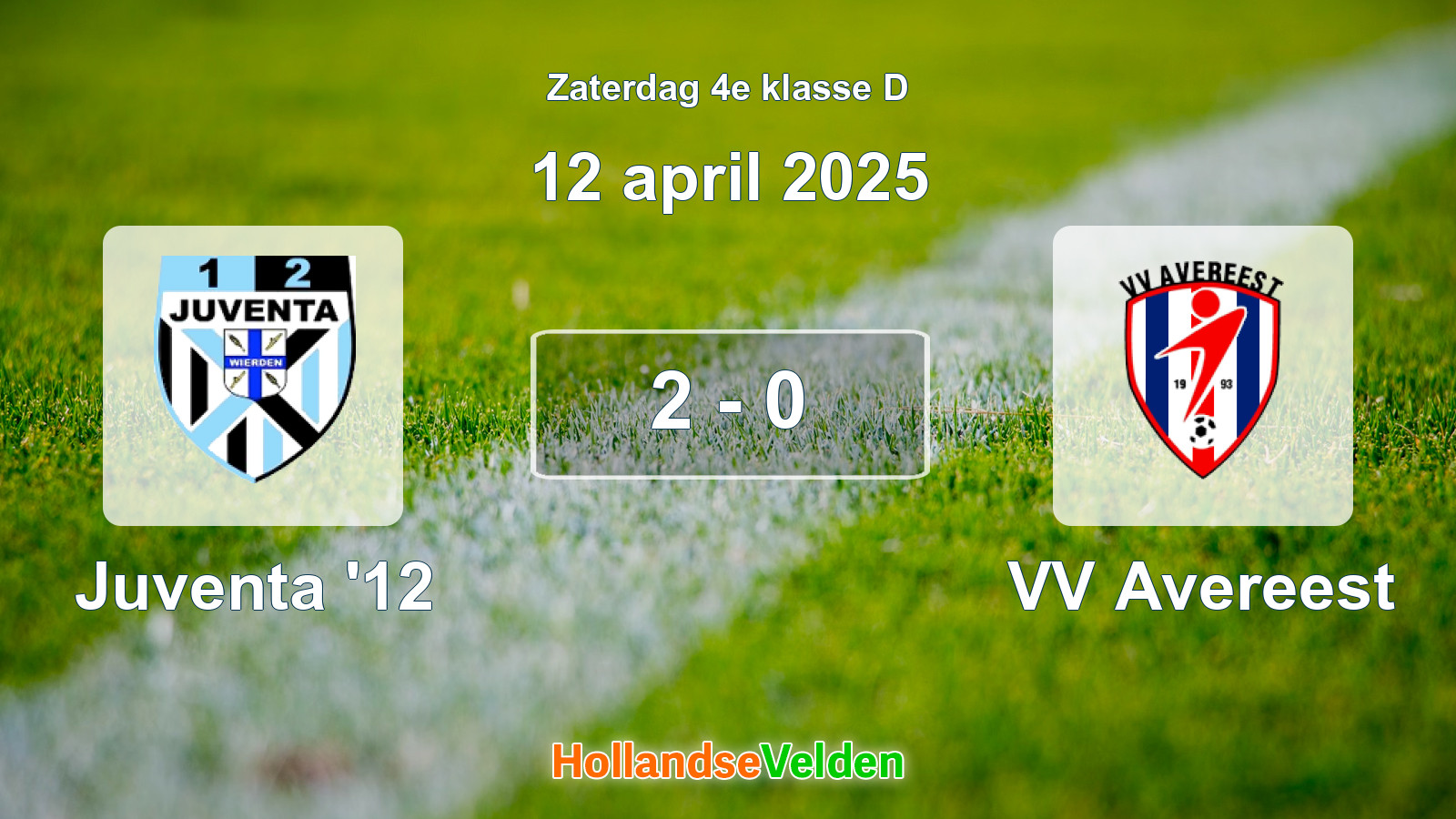 Gespeelde wedstrijd: Juventa '12 - VV Avereest 2 - 0 (12 april 2025)