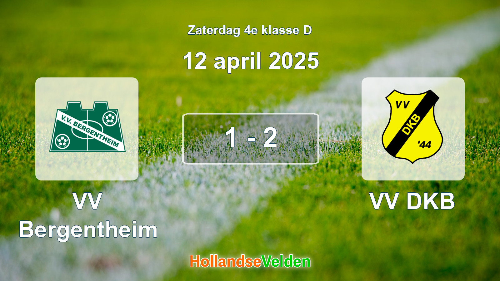 Gespeelde wedstrijd: VV Bergentheim - VV DKB 1 - 2 (12 april 2025)