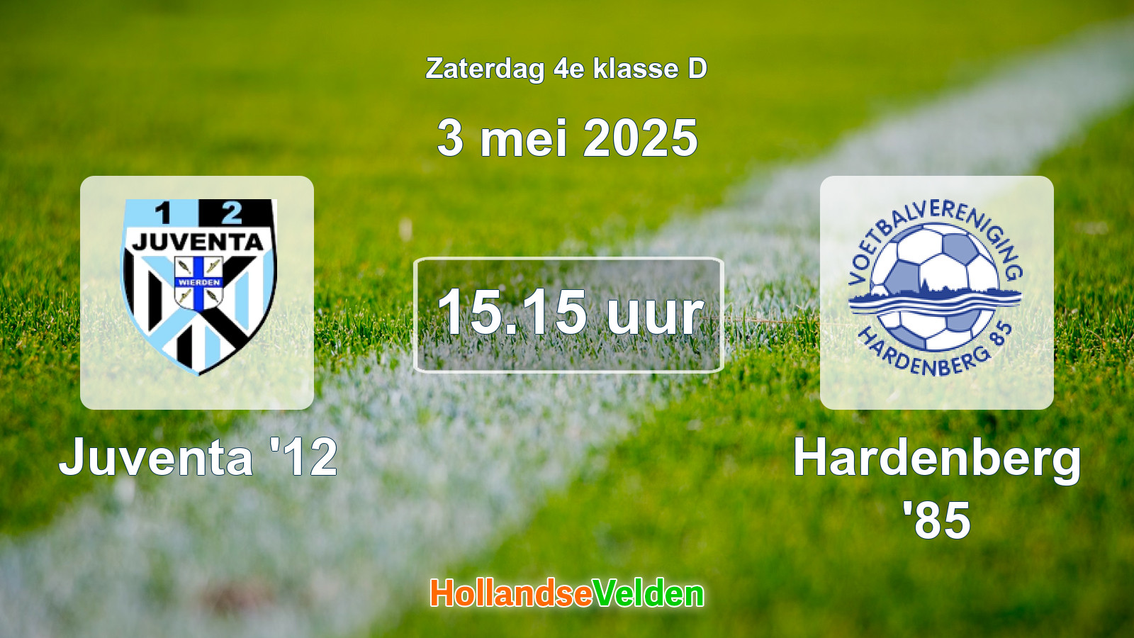 Geplande wedstrijd: Juventa '12 - Hardenberg '85 (3 mei 2025)