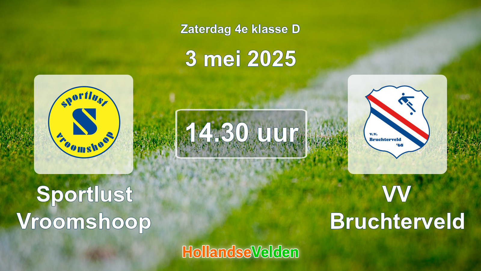 Geplande wedstrijd: Sportlust Vroomshoop - VV Bruchterveld (3 mei 2025)