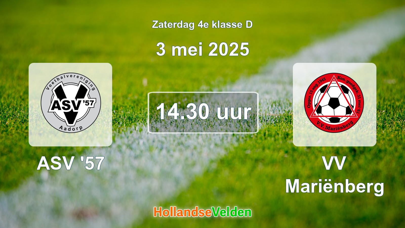 Geplande wedstrijd: ASV '57 - VV Mariënberg (3 mei 2025)