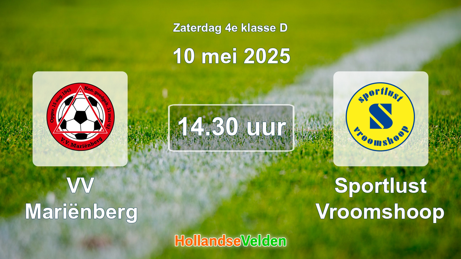 Geplande wedstrijd: VV Mariënberg - Sportlust Vroomshoop (10 mei 2025)