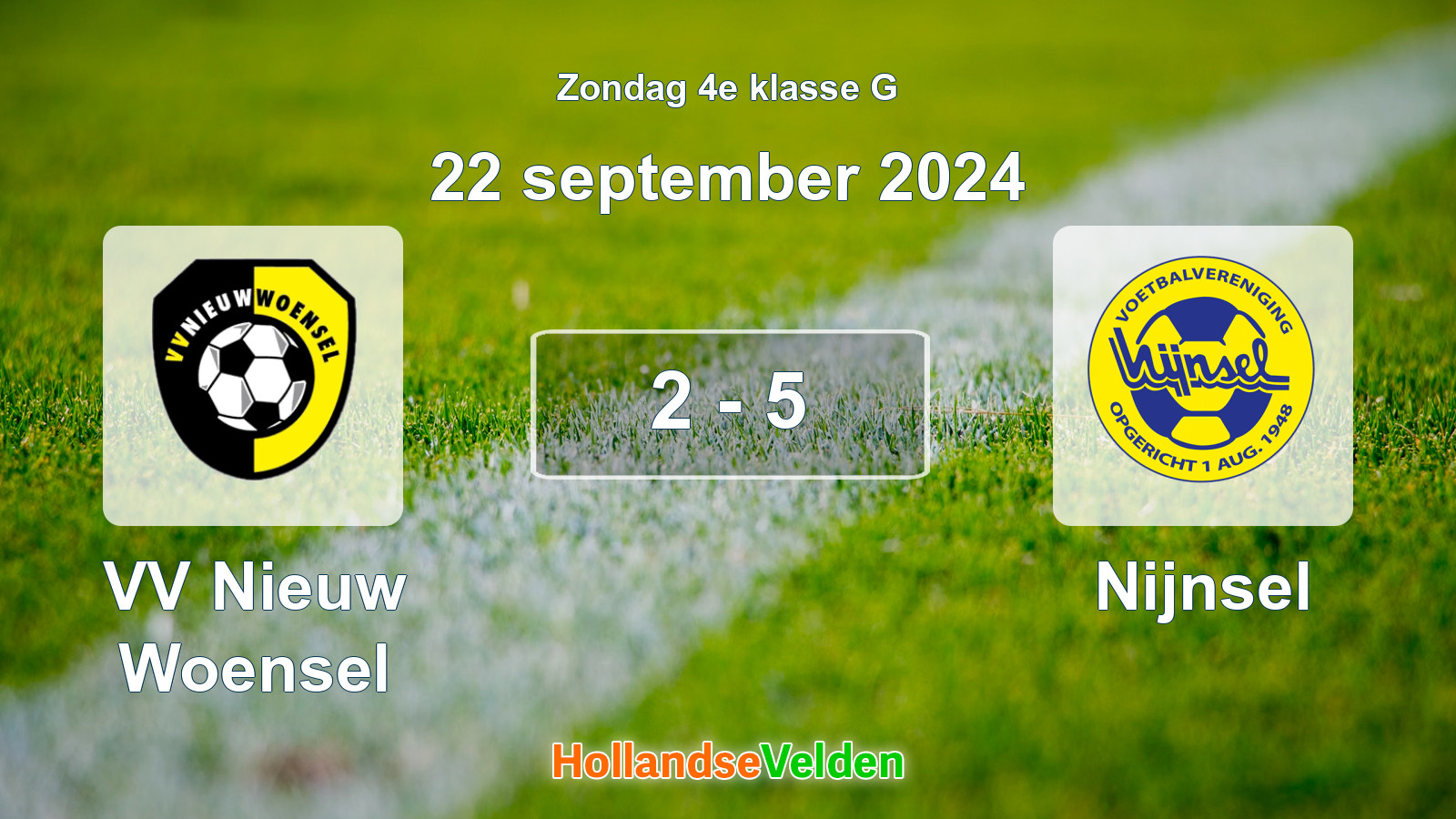 Gespeelde wedstrijd: VV Nieuw Woensel - Nijnsel 2 - 5 (22 september 2024)