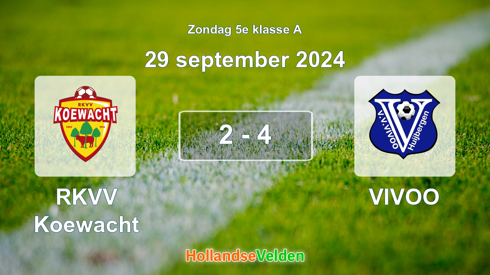 Gespeelde wedstrijd: RKVV Koewacht - VIVOO 2 - 4 (29 september 2024)
